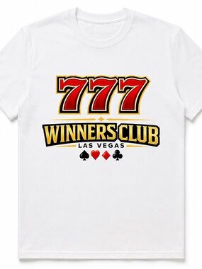 Winners Club Las Vegas 777 Graphic Tee - White
